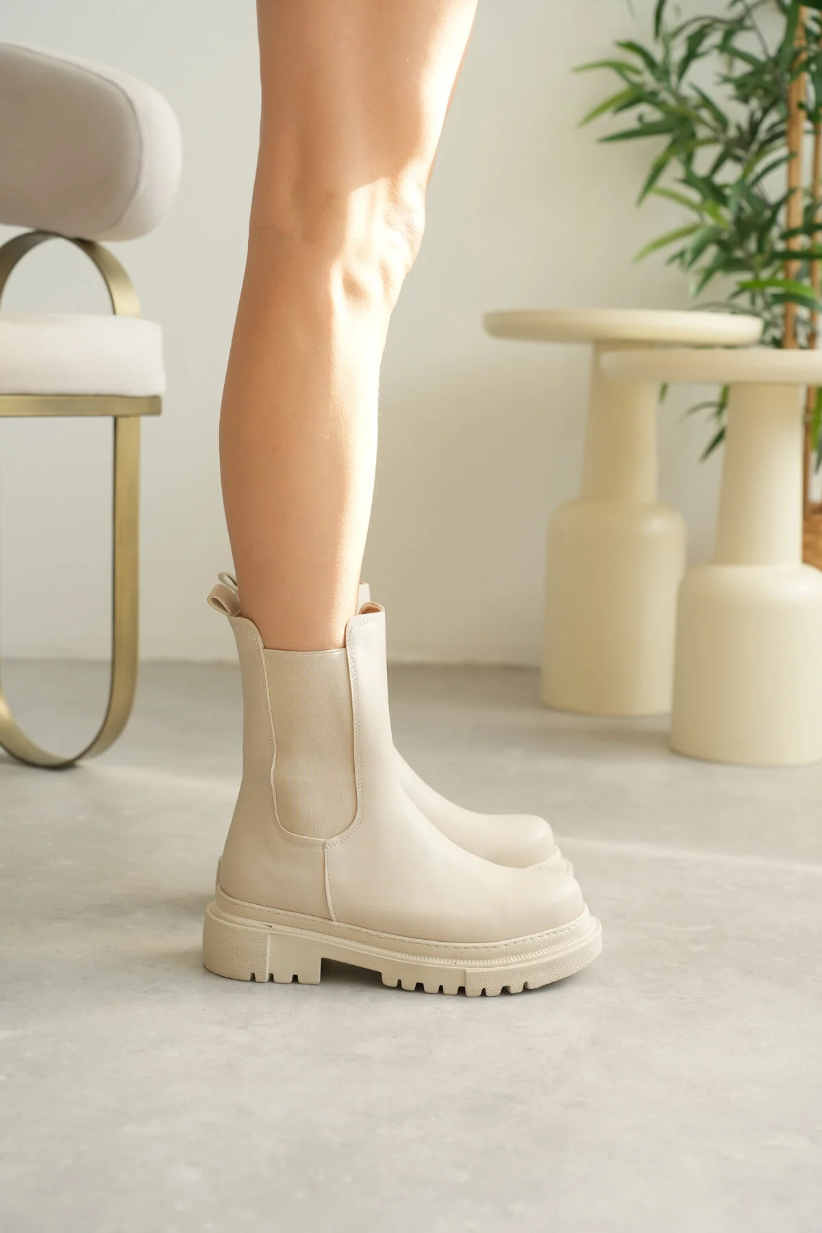 Luis a Costa 002 Bej Lastikli Kadın Bot - 3