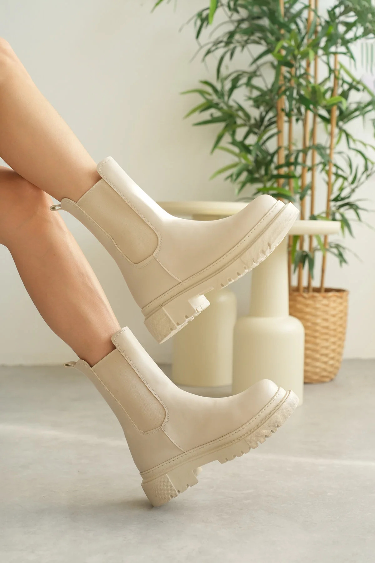 Luis a Costa 002 Bej Lastikli Kadın Bot - 4