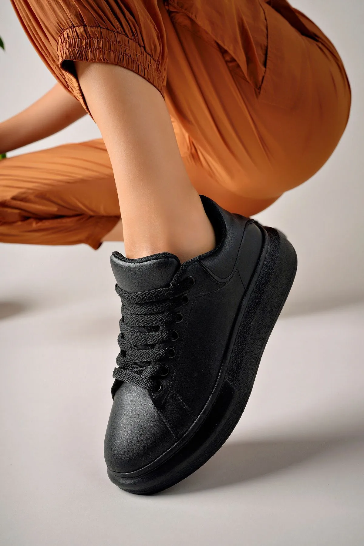 Luis a Costa LC101 Siyah ST Bağcıklı Kadın Ayakkabı - 7