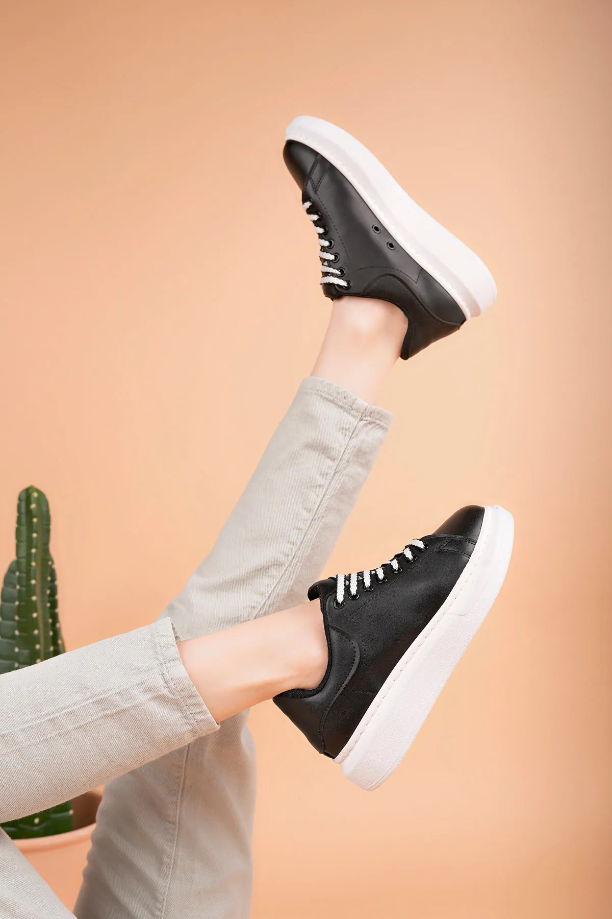 Luis a Costa LC107 Siyah BT Bağcıklı Kadın Ayakkabı - 3