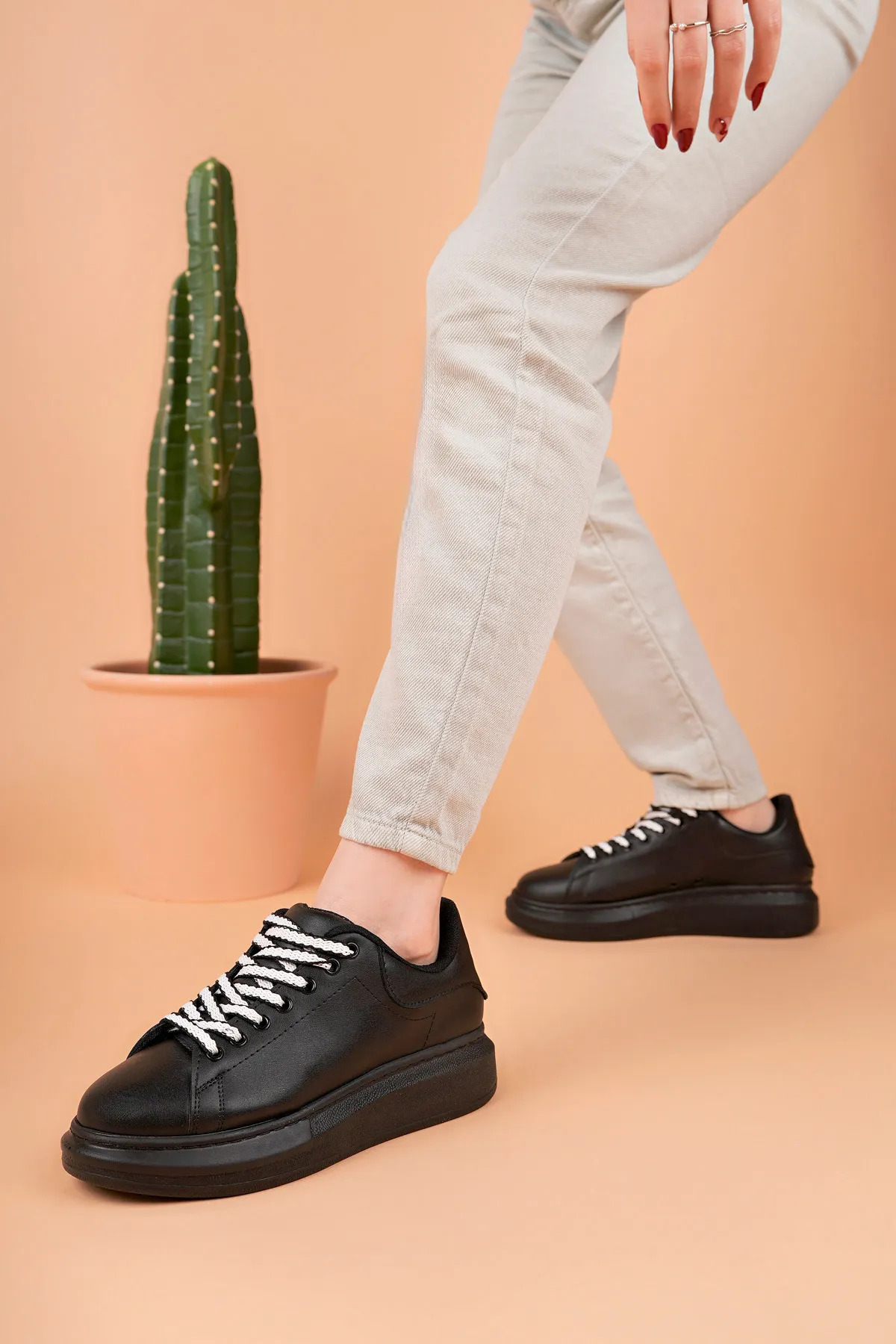 Luis a Costa LC107 Siyah ST Bağcıklı Kadın Ayakkabı - 2