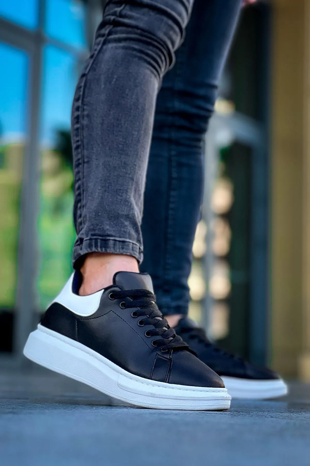 Luis a Costa LC101 Siyah Arka Beyaz BT Bağcıklı Erkek Ayakkabı - 2