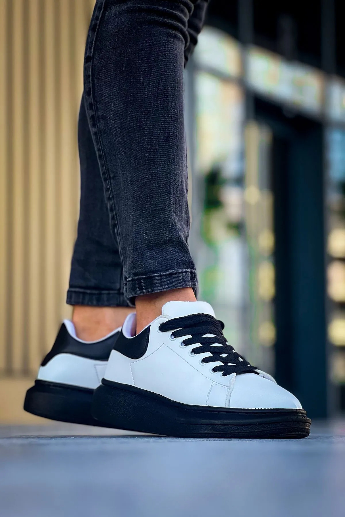 Luis a Costa LC101 Beyaz Arka Siyah ST Bağcıklı Erkek Ayakkabı - 3