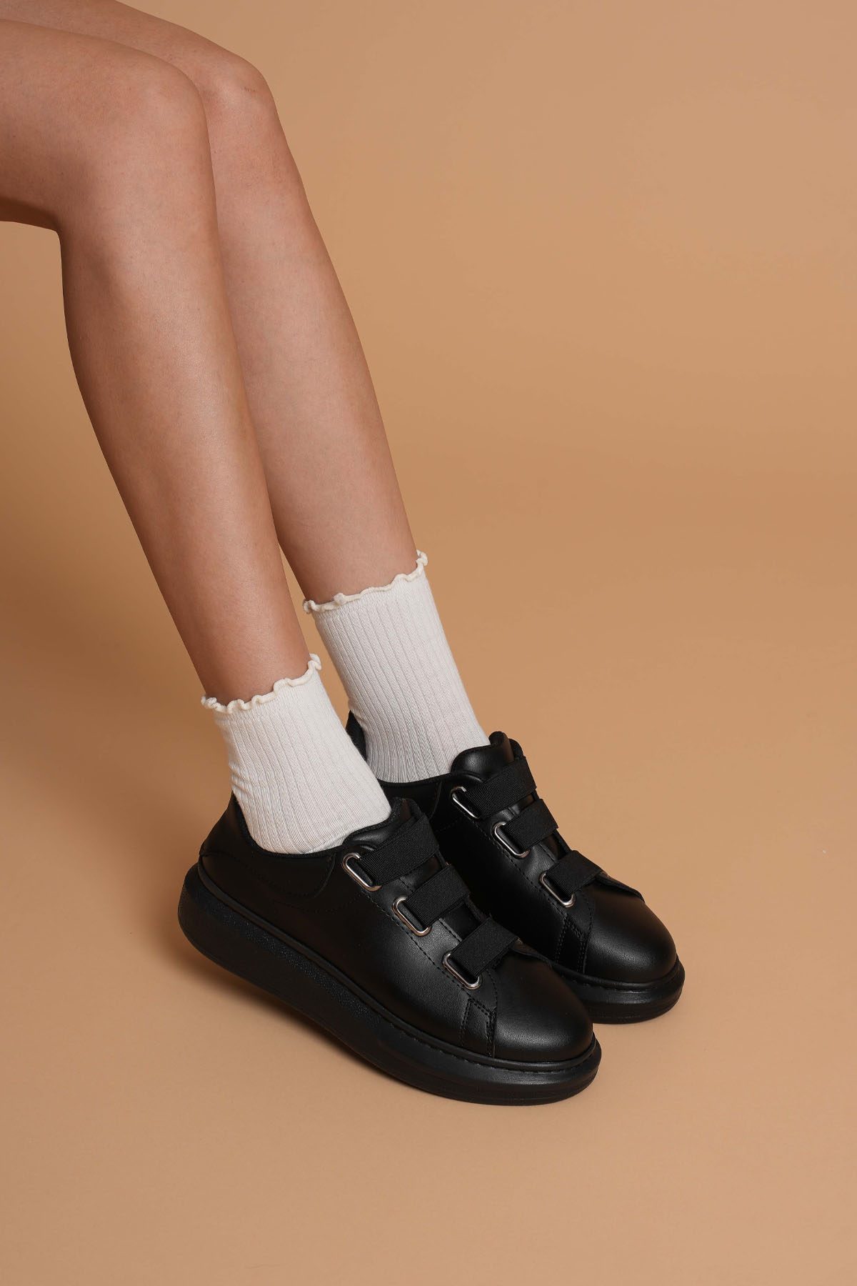 Luis a Costa LC103 Siyah ST Bağcıklı Kadın Ayakkabı