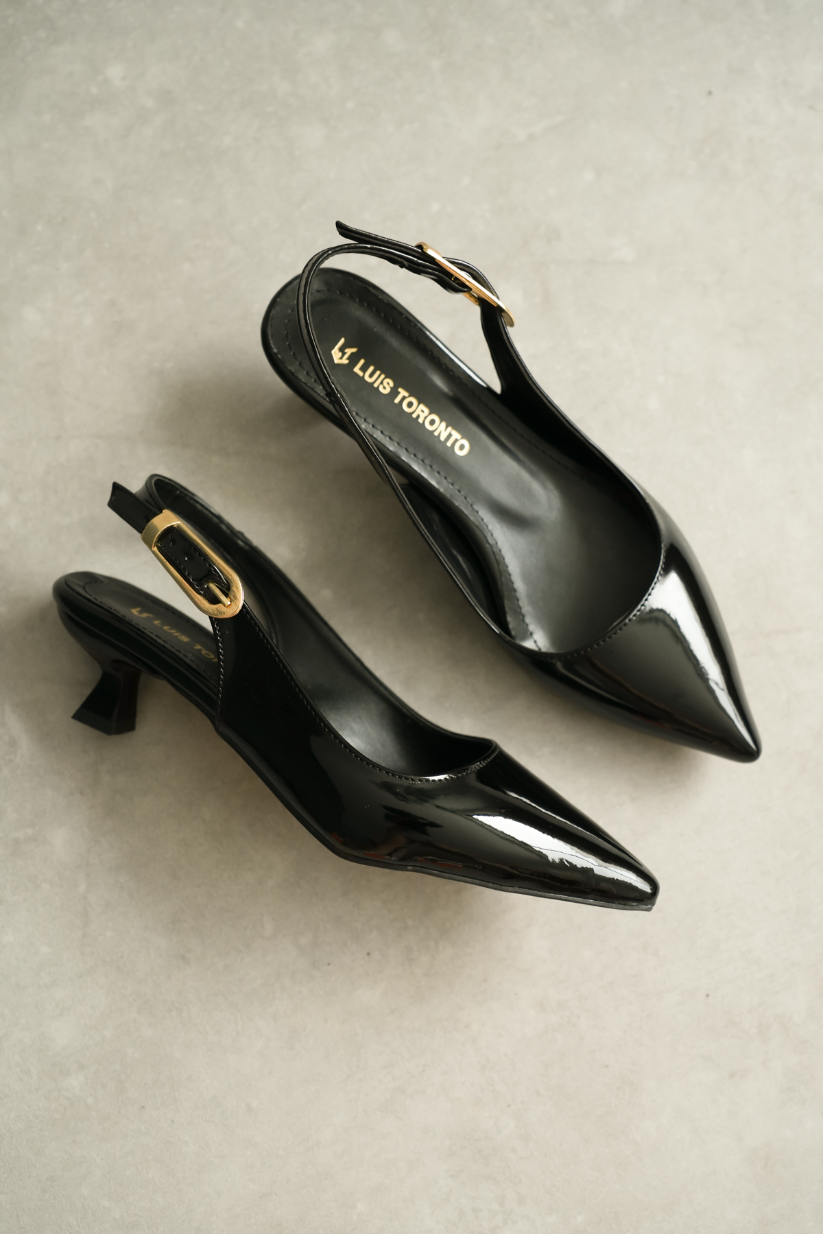 Luis a Costa LC111 Rugan Siyah 4 Cm Fındık Topuklu Ayakkabı - 6