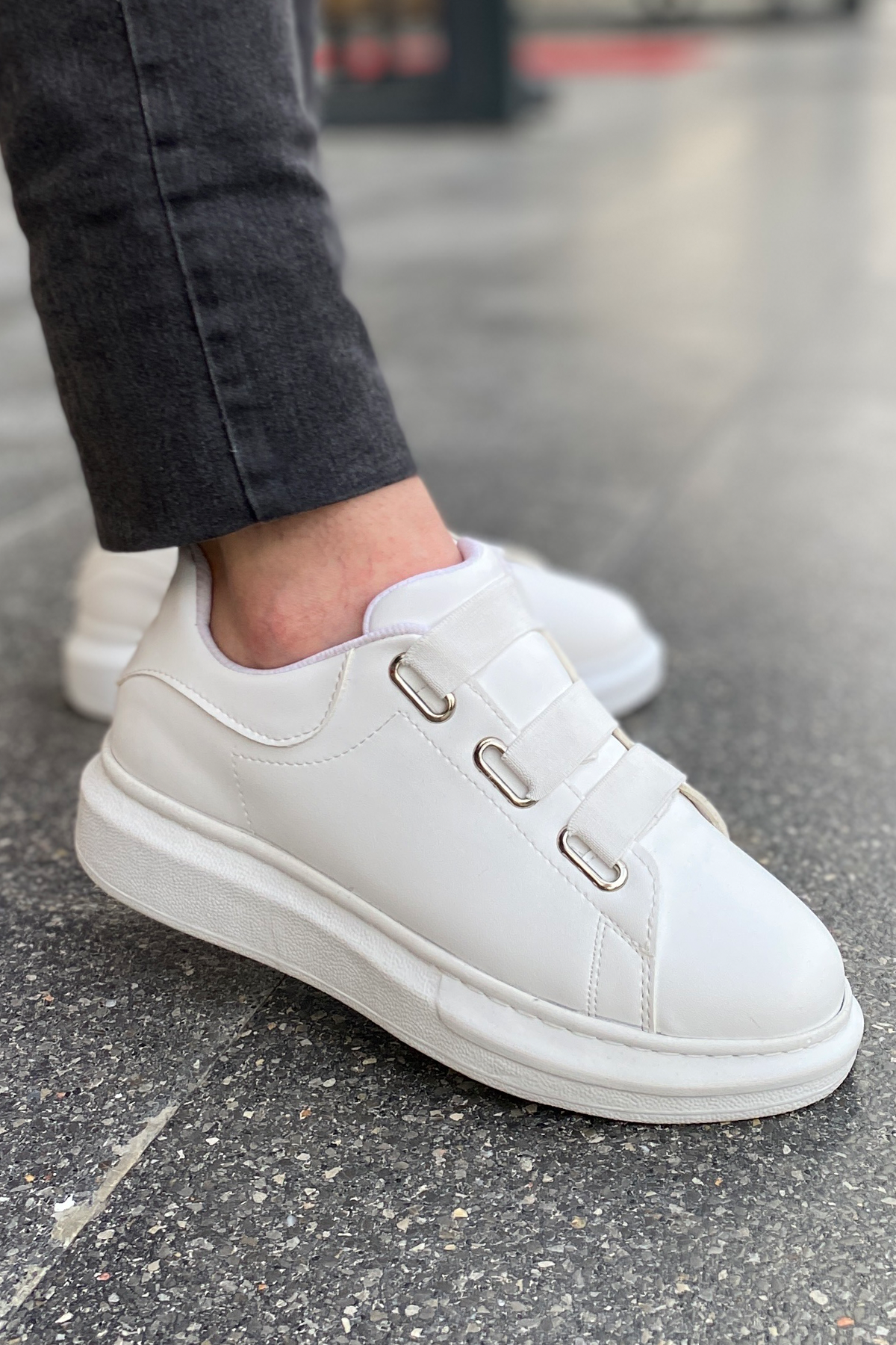 Luis a Costa LC103 Beyaz Lastikli Erkek Ayakkabı